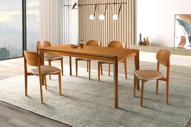 Premium + Jade: Sala de jantar Premium com cadeiras Jade